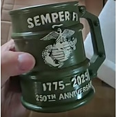 billiga Muggar och koppar-Handgjord 250-årsjubileumsmugg med oljefat i harts, militär minneskaffekopp, patriotisk gåva, samlargåva från veteraner, unik barutrustning för hemmet, kontoret eller man cave