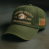 cheap Gifts-250th Anniversary USA Hat United States Baseball Cap 250 Year American Anniversary Hat Eagle Patriotic Embroidery