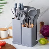 tanie Zestaw kuchenny-Zestaw 19 przyborów kuchennych dla szefa kuchni, silikonowe gadżety kuchenne, zestaw przyborów kuchennych