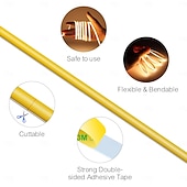 お買い得  ＬＥＤストリップライト-fcob cob ledストリップ 5mm幅 超狭幅 フレキシブル 高密度 均一光 16.4フィート DC24V 複数色あり CRI 90 調光可能 LEDリボン 家庭用室内装飾用 (コントローラーやアダプターは付属しません)