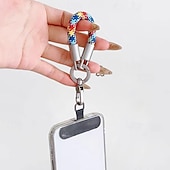 abordables Correas para el teléfono y muñequeras-Nueva correa para teléfono con clip, pulsera y clip, resistente y duradera. &amp;Cordón para cámara unisex antipérdida, correa de muñeca corta para teléfono, nuevo cordón giratorio de una pieza con cierre