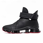 abordables Zapatillas Informales-Zapatillas deportivas rojas para hombre: elegantes y cómodas, con parte superior de malla y cámara de aire, perfectas para un look informal en vacaciones y fiestas navideñas.