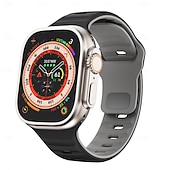 cheap Apple Watch Bands-Sport Band Sport Loop Compatible with Apple Watch band 38mm 40mm 41mm 42mm 44mm 45mm 49mm Multilayer Two Tone Luxury Silicone Strap Replacement Wristband for iwatch Ultra 3 2 Series 11 10 9 8 7 SE 6