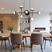 Недорогие Люстры-спутники-светодиодный подвесной светильник линейная люстра на 8 ламп 110-240 В