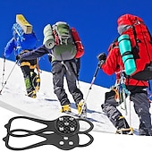 economico riscaldamento e raffreddamento-6 paia di ramponi da ghiaccio, ramponi da neve, ramponi da neve di grandi dimensioni, ramponi antiscivolo con 5 tacchetti, ramponi da neve universali per escursionismo e pesca sulla neve