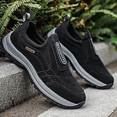 baratos Sapatos Casuais Slip-On-Tênis slip-on azul masculino – confortável e respirável, perfeito para uso casual, viagens e atividades do dia a dia.