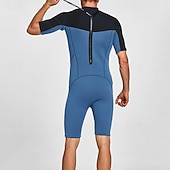 זול חליפות צלילה וחליפות צלילה-בגדי ריקוד גברים 3 מ"מ חליפת צלילה מניאופרן מגן פריחה לכל הגוף חליפת גלישה אחת חסימת צבעים בקרת בטן שרוולים קצרים חליפות צלילה גלישה שייט בקאנו שנרקול אביב