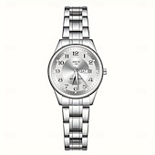 olcso Quartz órák-Női Óra Divatos és Kasuális Elegáns Női Díszítő Óra Két Naptárral Éjjeli Fény Kijelzés A Legjobb Anyák Napi Ajándék Választás Nőknek