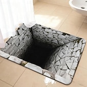 cheap Doormats-3D Optical Illusion Doormat Visual Trap Floor Mat Non Slip for Doorway Entryway Bathroom Kitchen Indoor Outdoor Diatomaceous Earth Quick Dry Absorbent 20 x 31 inch
