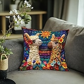 رخيصةأون الوسائد رمي محكم-غطاء وسادة من قماش الألبكة بألوان قوس قزح، طباعة مسطحة ثنائية الأبعاد، غطاء وسادة قصير ناعم من القطيفة، غطاء وسادة مزخرف لغرفة المعيشة والأريكة، ديكور منزلي، 18 × 18 بوصة