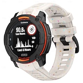 olcso Garmin óraszíjak-Óraszíj mert Garmin Ösztön 3 Szilikon Csere Szíj Állítható Sportszíj Modern csat Virágos Nyomtatott Karszalag