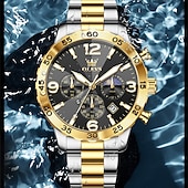 cheap Quartz Watches-The New Olevs Men&#039;S Business Watch Features A Luminous Moon Phase Calendar Small Three-Hand Multi-Functional Digital Large Dial Quartz Watch Which Is A Fashionable Casual Waterproof And Sporty Me