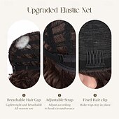 baratos Perucas Históricas-Cabelo comprido, cacheado e ondulado, perfeito para festa de carnaval.