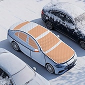 tanie ogrzewanie i chłodzenie-Pokrywa przeciwśnieżna na przednią szybę samochodu, wytrzymała tkanina Oxford &amp;Osłona przeciwmrozowa na zimę, wodoodporna osłona przedniej szyby z bezpiecznymi haczykami, uniwersalna do samochodów