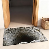 Χαμηλού Κόστους Τελαμότες-3D Οπτική Ψευδαίσθηση Μάτ Κίνδυνος Σαλάτας Μη Ολισθηρή Σχέδιο Βαθιά Τρύπα για Είσοδο Αίθουσα Μπάνιο Σκαλοπάτια Εσωτερικού Εξωτερικού Διότιμον Γη Γρήγορη Στεγνή Απορροφητική 20 x 31 ίντσες