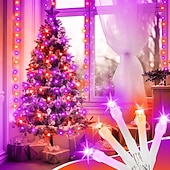 cheap Plug String Lights-Christmas Tree Decorative String Lights Fairy String Lights 8 Function Low Voltage Safety Plug in Holiday Wedding Party Atmosphere Decorative Lights Props 10/20/30/50/100 meters