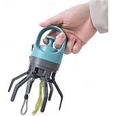 Χαμηλού Κόστους Είδη καθαριότητας-Φορητή σκούπα περιττωμάτων σκύλου με διανομέα σακούλας - ανθεκτικό πλαστικό, γαλαζοπράσινο, σχεδιασμός με νύχι για αποτελεσματική συλλογή απορριμμάτων, περιλαμβάνει στεγανές σακούλες, ιδανικό για