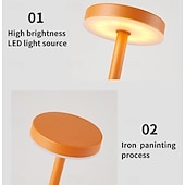 cheap Table Lamps-Rechargeable Cordless LED Table Lamps Touch Sensor Light, 3-Levels Portable Dimming Wireless Battery Operated Lamp,Night Light/Restaurant Table/Outdoor/Coffee/Bar