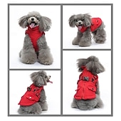 Недорогие Пальто-Пальто для собак со шлейкой, теплая куртка для собак, водонепроницаемое зимнее пальто для щенков в холодную погоду, регулируемая флисовая куртка для маленьких и средних собак