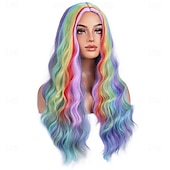 cheap Carnival Wigs-Carnival Wig 2026 Red Black Blue Curly Long Synthetic Festival Wig Mardi Gras Parade Cosplay Costume Hair for Women