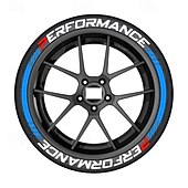 رخيصةأون أدوات حماية وتصميم هيكل السيارات-8 قطع/مجموعة ملصقات ديكور لإطارات السيارات ضبط السيارة ملصقات ثلاثية الأبعاد دائمة من مادة البولي فينيل كلوريد ملصقات حروف تسمية السيارات للأداء