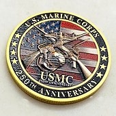  Pièce commémorative des États-Unis pour le 250e anniversaire pièces de collection pièces d'exposition en métal durables pour les collectionneurs et idée de cadeau thème militaire patriotique