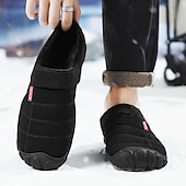 economico Ciabatte e infradito da uomo-scarpe slip-on trapuntate marroni da uomo con fodera in pile: calzature calde e comode per l'inverno e le uscite informali