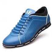 economico Sneakers Casual-sneakers sportive rosse da uomo con tomaia traforata: scarpe stringate eleganti per le feste informali e per l'uso quotidiano