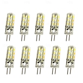 Χαμηλού Κόστους LED Bi-pin Λάμπες-Λάμπα LED g4 1.5w ισοδύναμη 10w 3000k ζεστό λευκό/κόκκινο/μπλε/πράσινο ανταλλακτική λάμπα αλογόνου t3 λαμπτήρες τοπίου dc 12v φώτα LED g4 βάση δύο ακίδων 10 τεμάχια