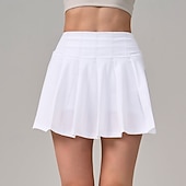 economico Gonne e Skorts da Donna-Per donna Tinta unita Gonna casual Gonne da tennis Gonne a pieghe Gonna con pantaloncini 2 in 1 Asciugatura Rapida Tennis Corsa Atletico Pantaloni Bianco Nero Blu Abbigliamento da tennis