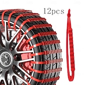 baratos Decoração e proteção de carroçaria automóvel-Correntes antiderrapantes reversíveis 12/24/36 para pneus de carros na neve, sem danificar os pneus, para SUVs, sedãs, vans, off-road, correntes de neve universais de emergência, novo material menos