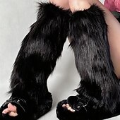 olcso otthoni zokni-bolyhos lábszármelegítők nőknek bolyhos, plüss, téli, kényelmes borjúzokni, puha műszőrme, csizmaszár, aranyos, meleg, réteges zokni, divatos őszi-téli kiegészítők