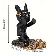 Χαμηλού Κόστους Βάση τηλεφώνου-βάση τηλεφώνου από ρητίνη γαλλικού μπουλντόγκ, μια χαριτωμένη και μοναδική διακόσμηση επιφάνειας εργασίας