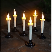 cheap Candle Lights-4/6pcs Outdoor Solar Ghost Candle LED Garden Light Home Patio Lawn Landscape Light  Wedding Outdoor Path Camping Atmosphere Waterproof Decoration