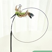 cheap Cat Toys-Handfree Bird/Feather Cat Wand with Bell Powerful Suction Cup Interactive Toys for Cats Kitten Hunting Exercise Pet Products