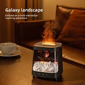 cheap Humidifiers &amp; Dehumidifiers-Air Spray Humidifier with Essential Oil Fragrance Expansion Function Adjustable Seven Color Light Suitable for Home Bedroom and Holiday Gifts Bedroom Rain Humidifier Desktop Humidifier Living Roo