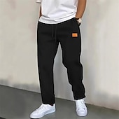 voordelige Joggingbroek-Voor heren Joggingbroeken Broek Trekkoord Zak Elastische taille Effen Comfort Buitensporten Dagelijks Modieus Casual Zwart Marineblauw Micro-elastisch