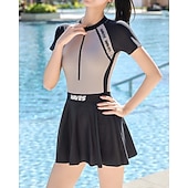 baratos Surfistas Tankinis &amp; Bikinis-Mulheres Anti Atrito Roupa de banho Roupa de Banho Roupa de Banho Preto Verde Proteção UV Compressão abdominal Surfe Canoagem Snorkeling Verão