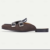 Χαμηλού Κόστους Δερμάτινα Loafers Premium-Ανδρικά μαύρα μοκασίνια mule από τεχνητό δέρμα – μοντέρνα slip-on για μοντέρνο στυλ και ευελιξία