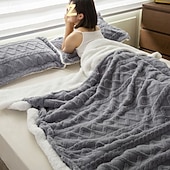 preiswerte Sofadecken &amp; Überwürfe-Kuscheldecke aus Sherpa-Fleece für Sofa und Bett, warme, korallenfarbene Samtdecke für den Winter, dicke, gemütliche Decke für ein Nickerchen im Büro und als Dekoration für Zuhause