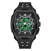 baratos Relógios Quartz-Relógio Esportivo Quartz de Duplo Display SANDA 5118 Moda À Prova D'Água Multi Funcional Luminosa Cronógrafo Calendário Relógio Masculino