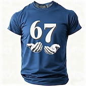  Bărbați Grafic mâini 67 Tricou Tricouri amuzante Cămașă cu mânecă scurtă Manșon scurt Tricou Tipărire 3D Stil Nautic Cămașă Modă Designer De Bază Zilnic Vacanță Stradă Albastru piscină Negru
