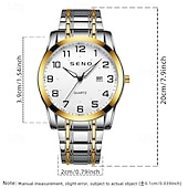 Недорогие Кварцевые часы-Современные мужские наручные часы, модные мужские кварцевые часы с календарем и светящимся цифровым циферблатом – лучший выбор подарка для мужчин.