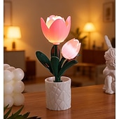 cheap Nursery Night Lights-Flower Light, Rose Freesia Desk Decor,Bedside Lamps LED Night Light,for Desk Bedroom Bedside Nightstand Home Decor Office Dorm Apartment Party Birthday Christmas