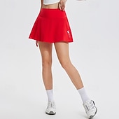Χαμηλού Κόστους Γυναικείες φούστες και σορτς-Γυναικεία Μονόχρωμο Casual φούστα Φούστα τένις Αθλητική φούστα Προστασία UV Γρήγορο Στέγνωμα Ελαστικό Αναπνέει Τέννις Αθλητικά Τρέξιμο Παντελόνια Φούστες Λευκό Κόκκινο Ρούχα τένις