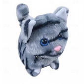 cheap Stuffed Animals-Robot Cat My Realistic Robot Kitten Interactive Kitty Toy That Walks Barks Wags Tail Plush Pet Cat For Kids &amp; Adults Realistic Robotic Cat Toy Gift That Acts Like A Real Cat Christmas Gift
