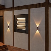 baratos Candeeiros Luzes de Exterior-Conjunto de 4 luminárias solares de parede para exterior, à prova d'água, para pátio, jardim, varanda, cerca ou alpendre, ideais para decoração de Natal e feriados.