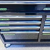 halpa Kodin tarvikkeet-12 kappaleen pakkaus magneettisia työkalupakkietikettejä, 3D-tulostettuja työkalupakkietikettejä, yleisiä työkalupakkien järjestelytarvikkeita, uudelleenkäytettäviä etikettejä teräksisille