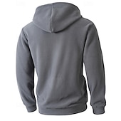 お買い得  メンズベーシックパーカー-男性用 パーカー クォータージッパーパーカー フリースパーカー ブルー ブラック パープル ライトグレー ダックグレー フード付き 平織り ジッパー ポケット スポーツ 日常 祝日 ポリエステル ストリートファッション ベーシック カジュアル 秋 冬 衣類 パーカー トレーナー