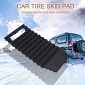 cheap Car Body Decoration &amp; Protection-4PCS Multi-functional Portable Tire Rubber Snow Traction Pads Durable and Wear-resistant Outdoor Rescue Pads Anti-slip Sturdy Mats Essential Auto Accessories for Mud Desert Snow and Ice Winter